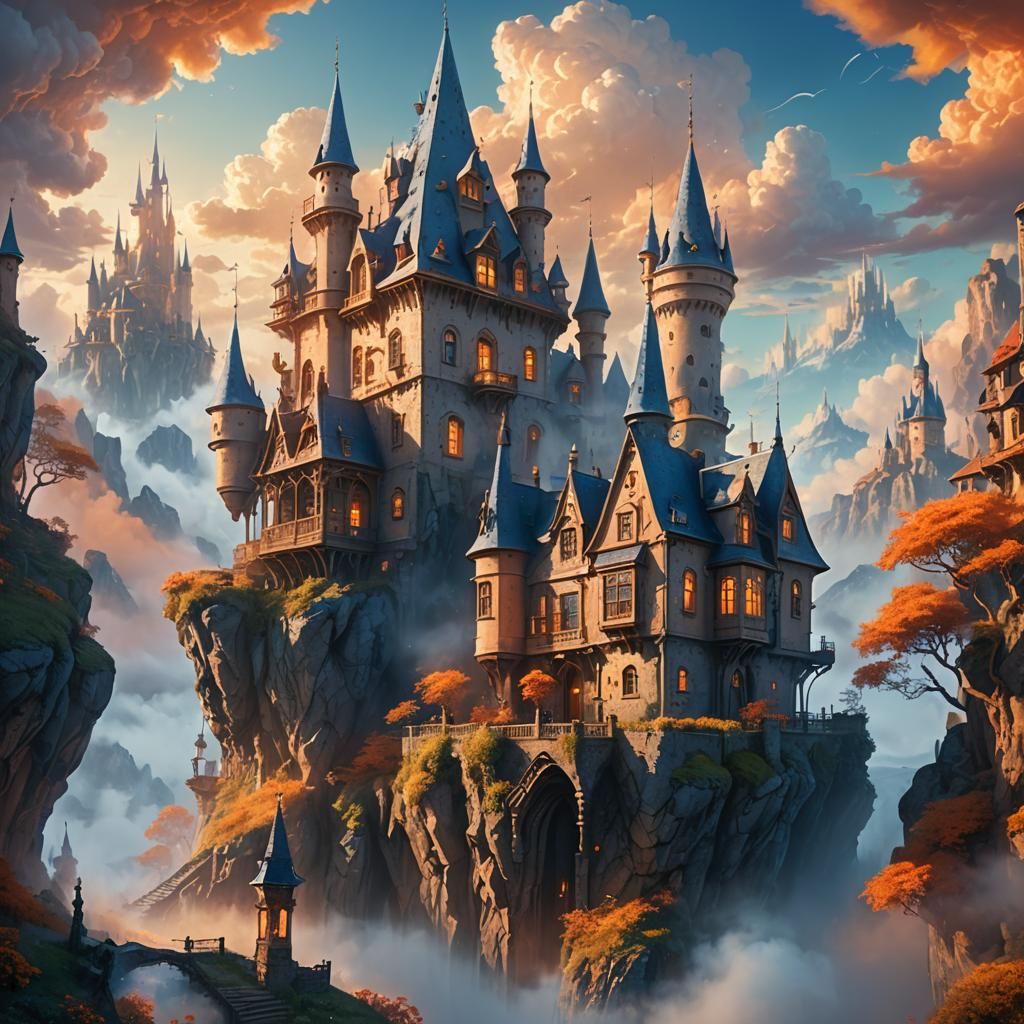 Fantastical House in Whimsical Landscape: Unreal Engine 5