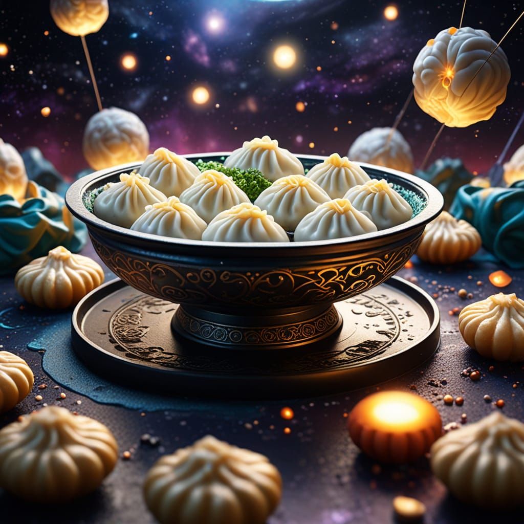 Celestial Dumplings in Cosmic Void for National Dumpling Day