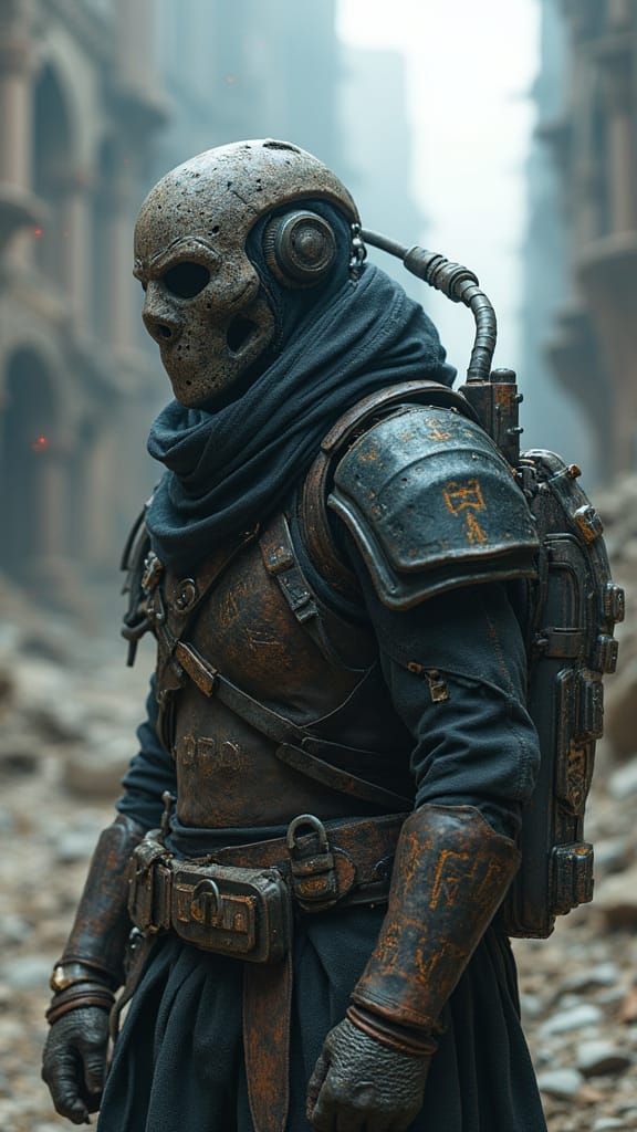 Mystic Warrior in Ruins, Dark Fantasy