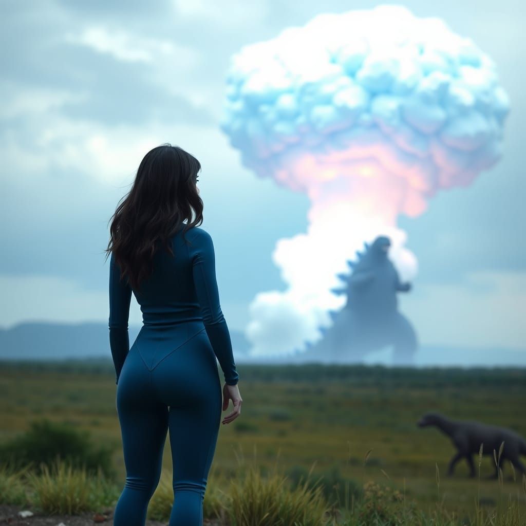 Godzilla Joins the Nuclear Party in a Fiery Blue Blast