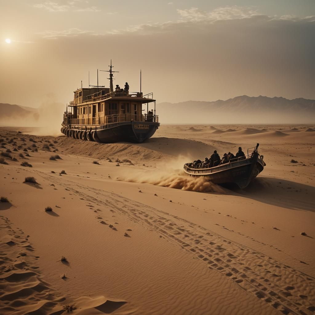 Epic Sunset Scene of Ra's Barge