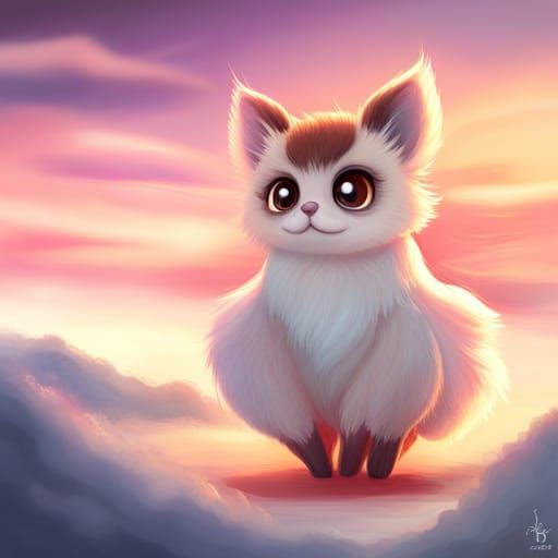 Cute Cartoon Rhea in Surreal Fantasy Style