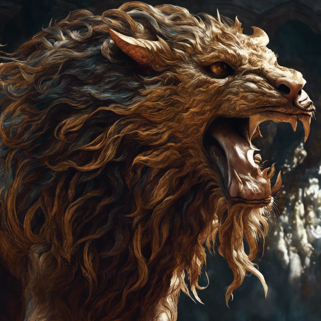 Fearsome Manticore from Persian Mythology