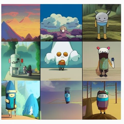 Adventure Time Lo-fi in Studio Ghibli Style