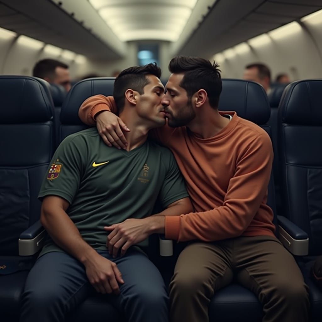 Cristiano Ronaldo and Lionel Messi Share a Romantic Moment o...