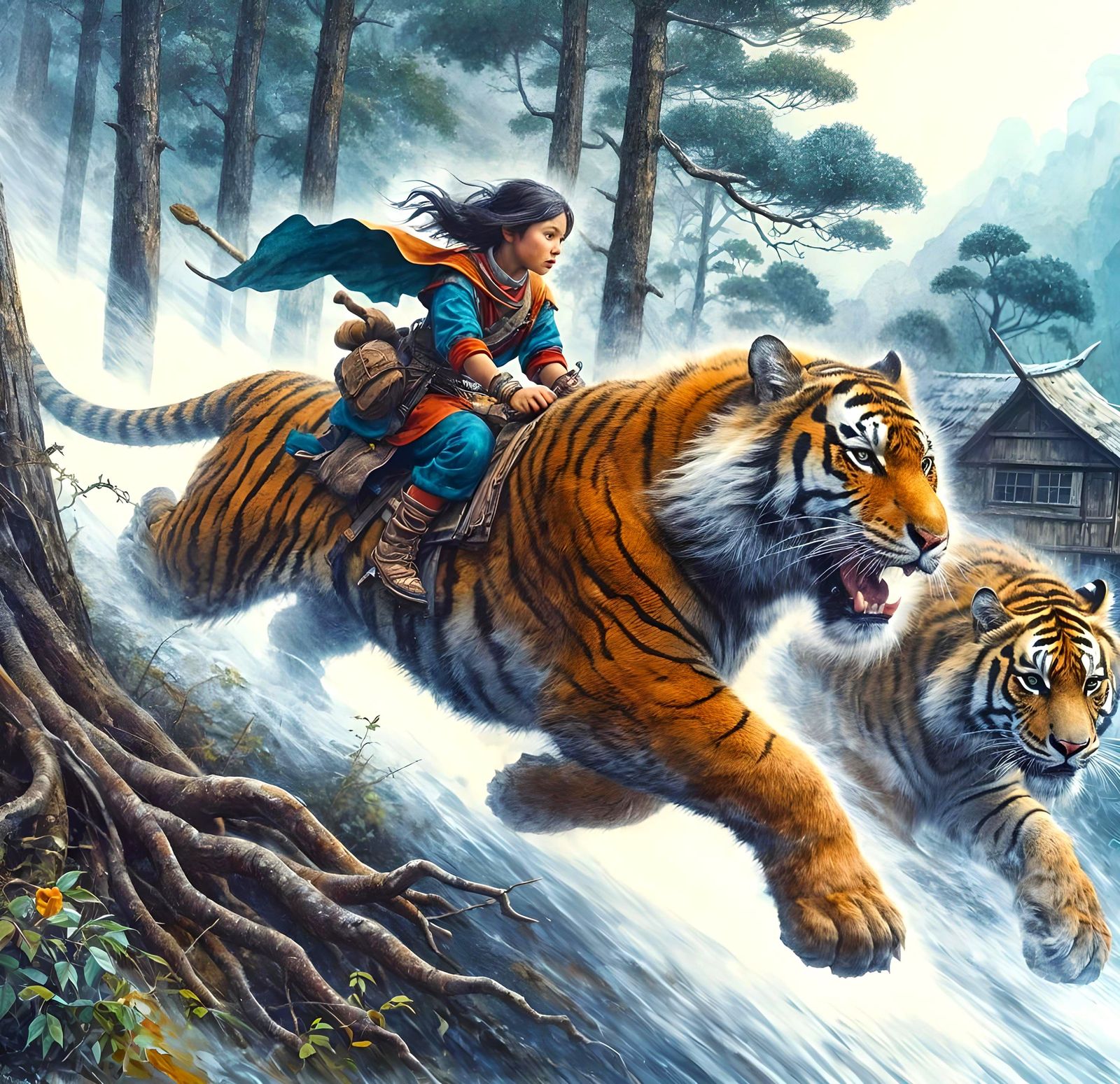 Khasi Girl's Wild Ride on a Tiger