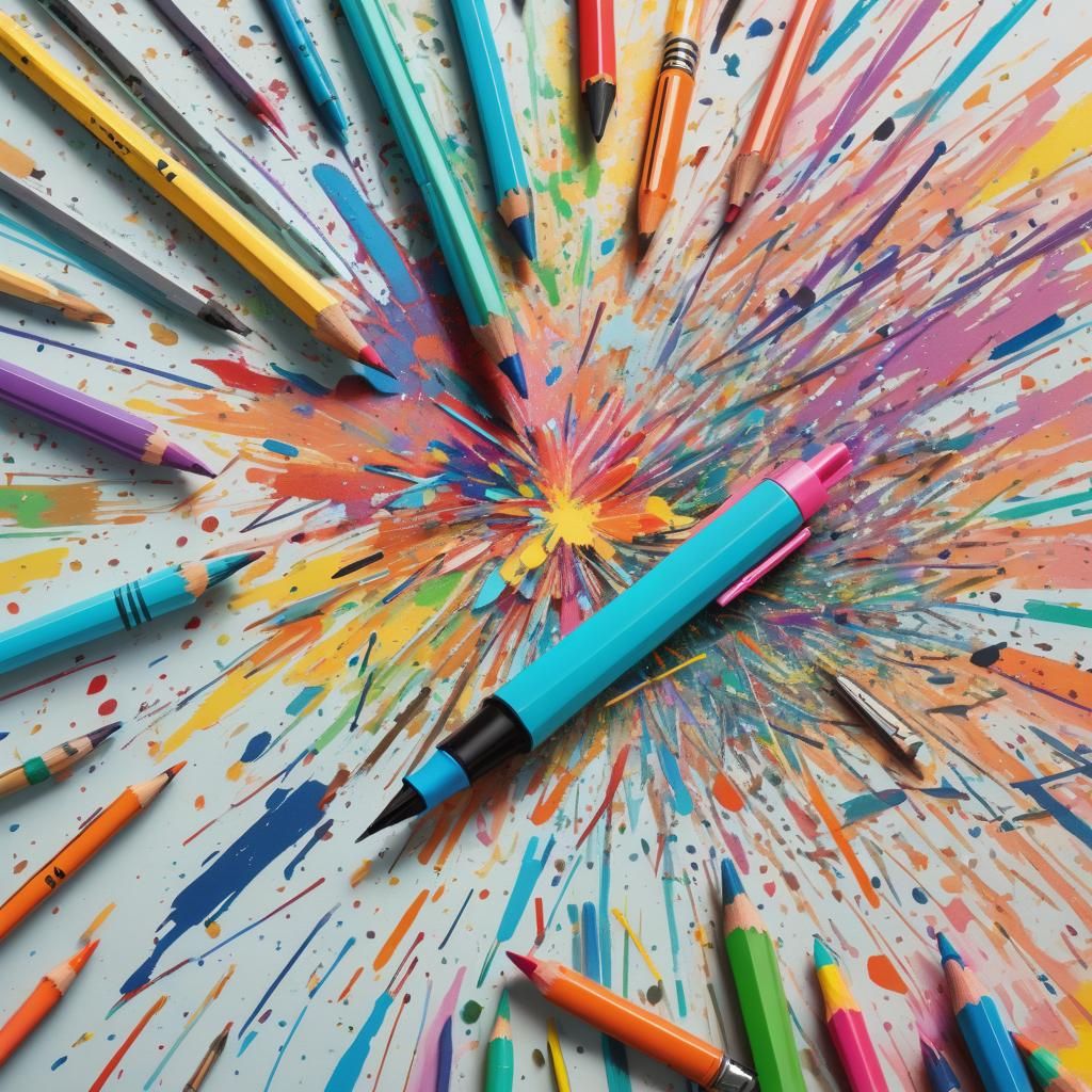 Pen vs Crayon: A Pop Art Battle