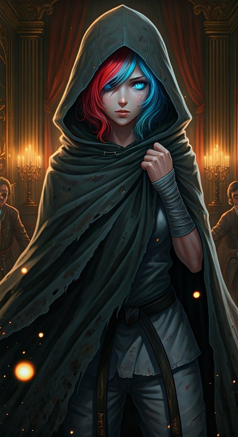 Anime Taekwondo Master with Heterochromia Eyes