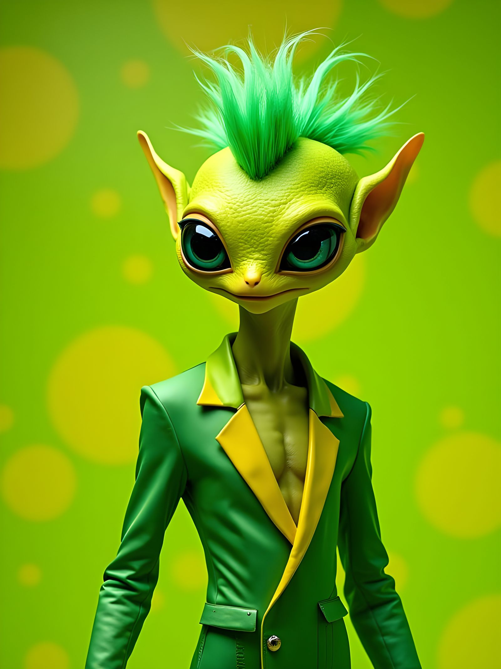 'Aliens of the Rainbow' Fashion Series: Yellow/Green