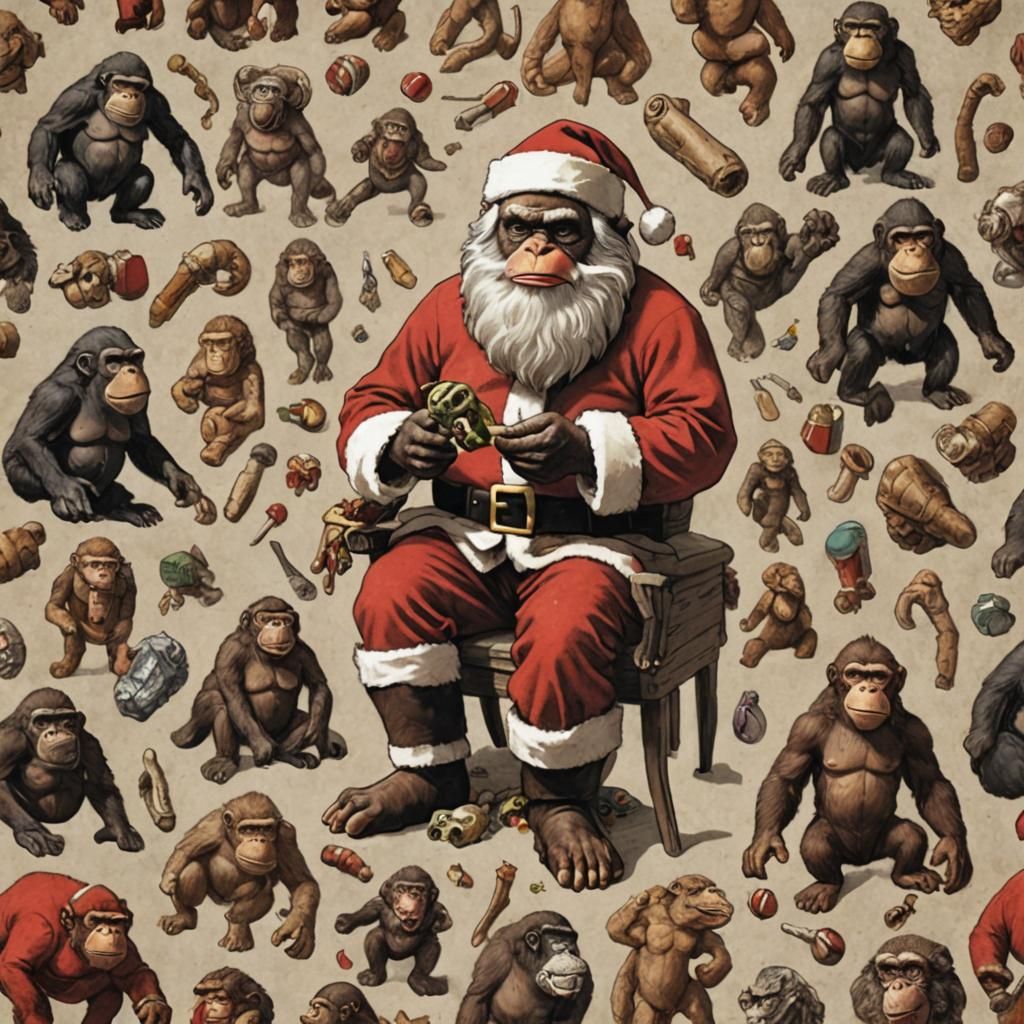 Prehistoric Santa Ape and the First Christmas Toys