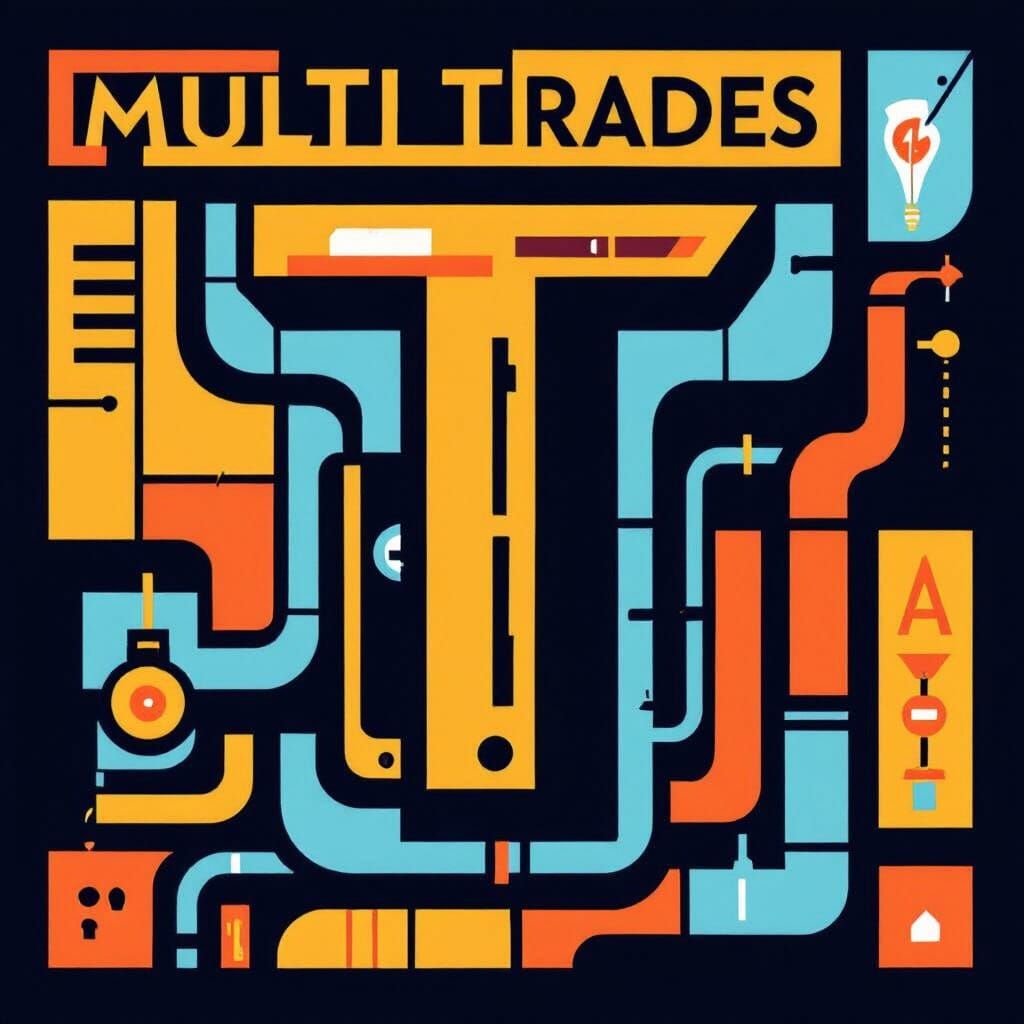 Modern Logo for Multi Trades in Geometric Style