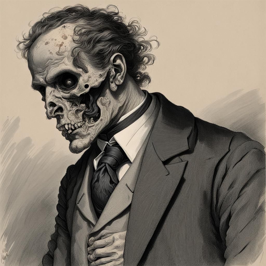 Bloody Businessman: A Dark Horror Portrait