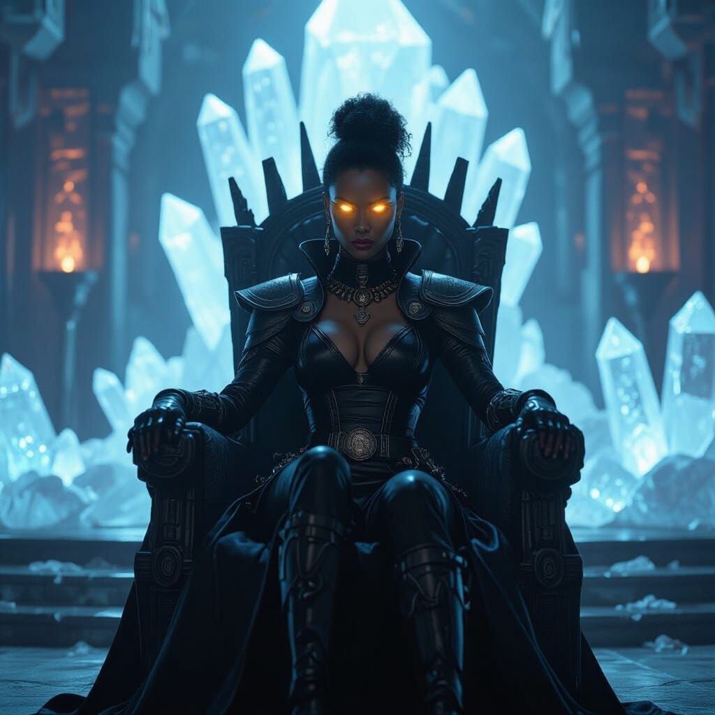 Space Pirate Queen Overlooking Her Empire