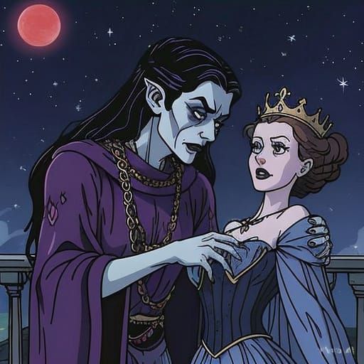 Sorceress and Queen in Retro Anime Style