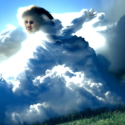 Ethereal Cloud Walker in Divine Light