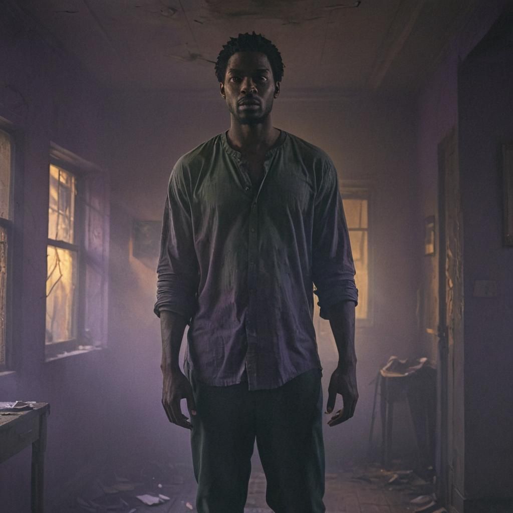 Ghost in Rundown Apartment: Dark Fantasy Concept Art