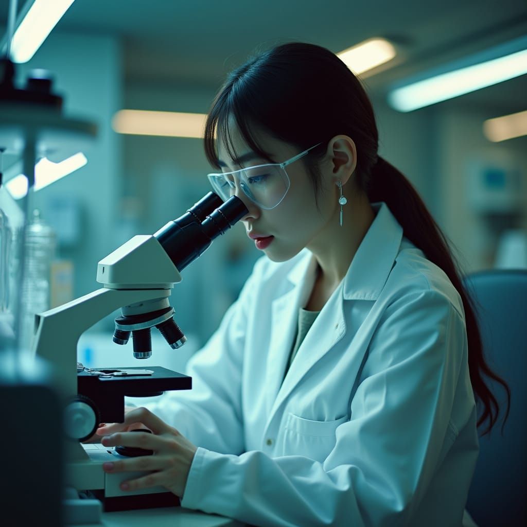 K-Pop Idol Scientist: A Cinematic Lab Portrait