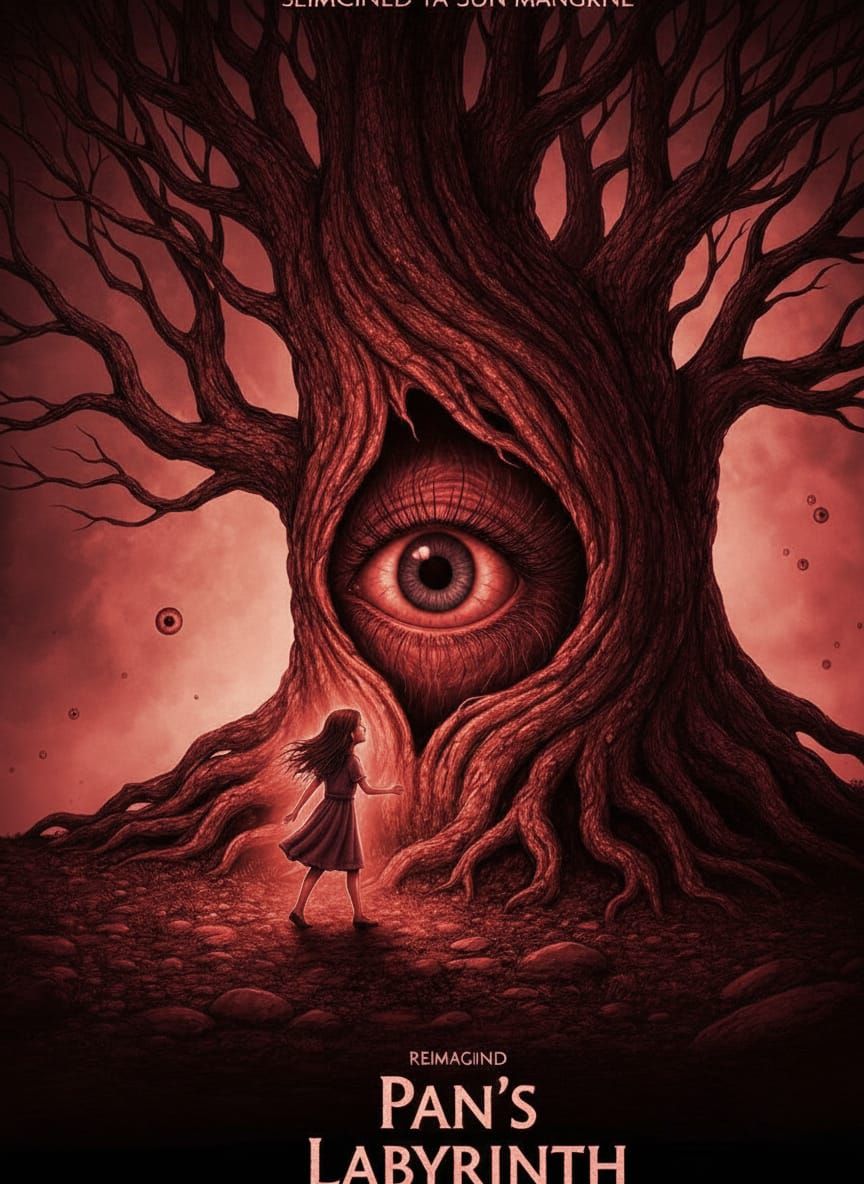 Pan's Labyrinth Movie Poster: Girl Meets Surreal Eye
