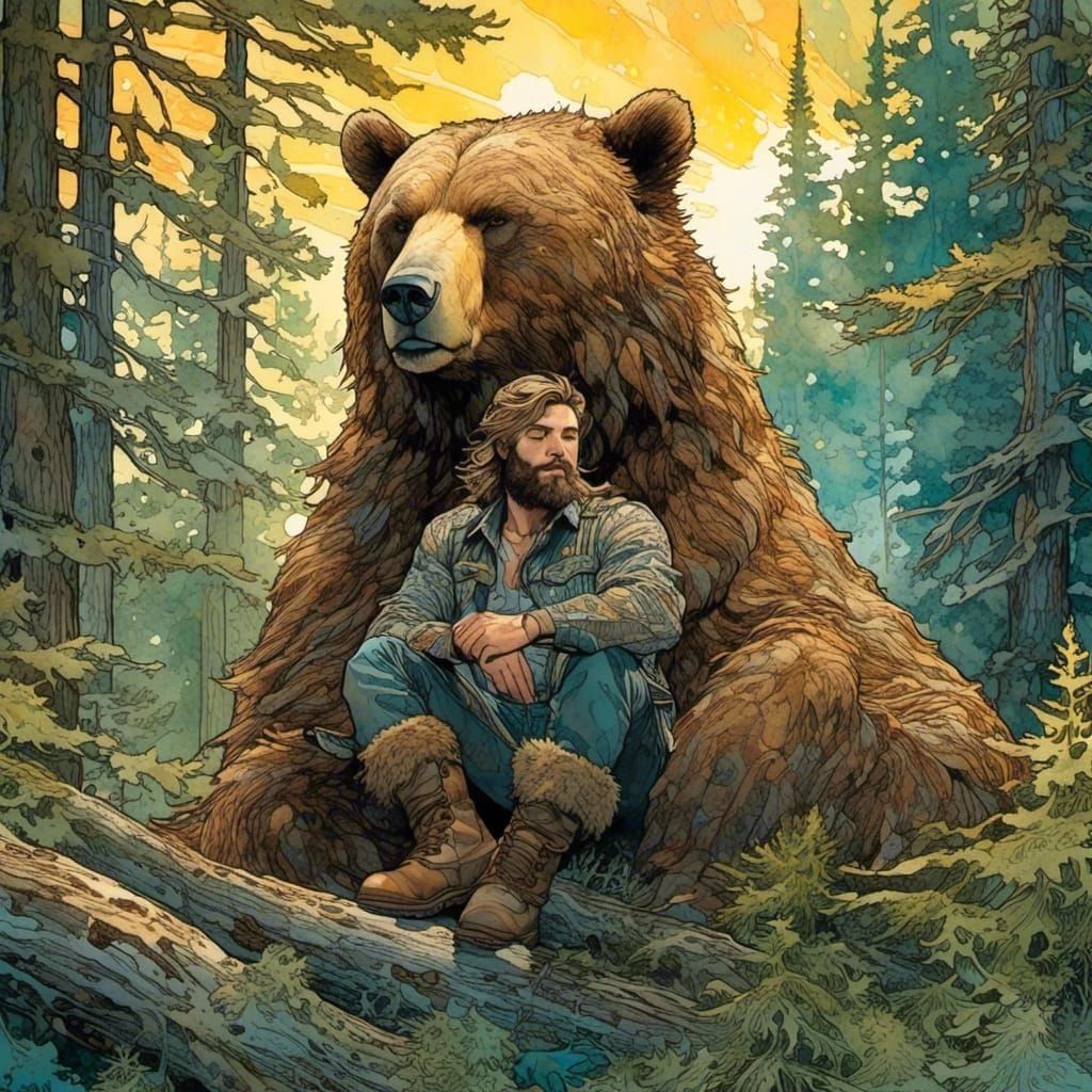 Two bears and one stone