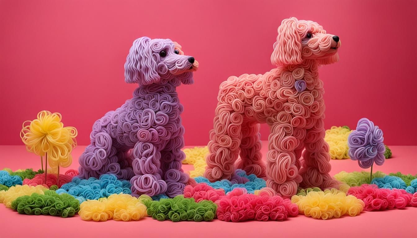 Noodle Dog with Flowers