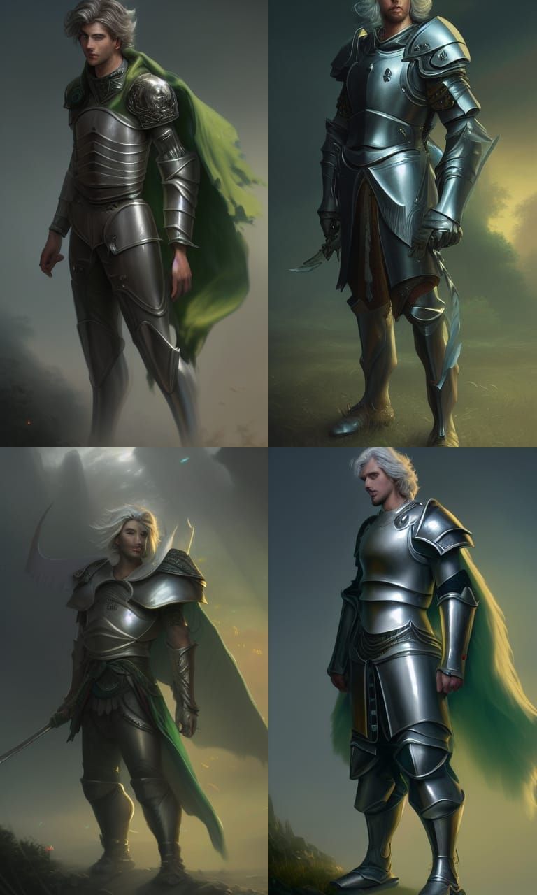 Ethereal Knight in Hyperdetailed Fantasy Art