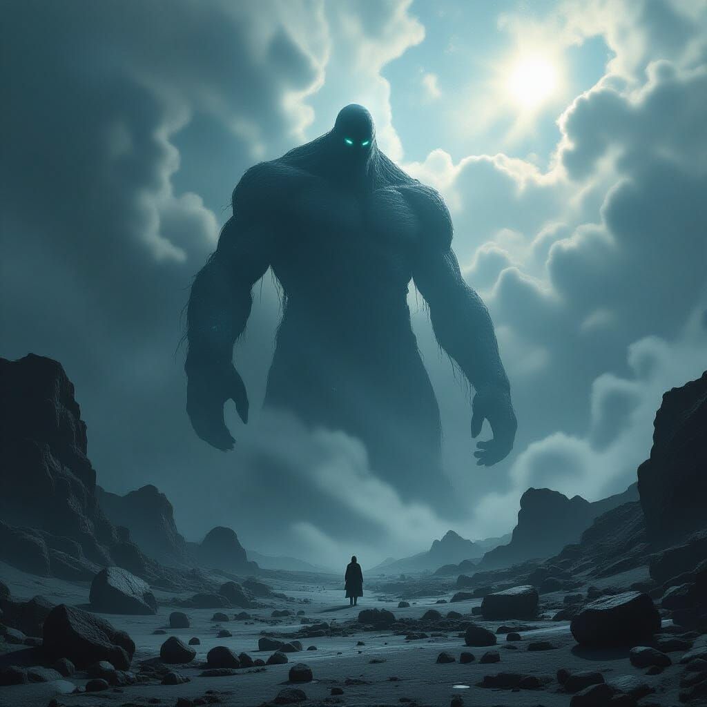 Colossal Cosmic Entity in Vast Asteroid Field