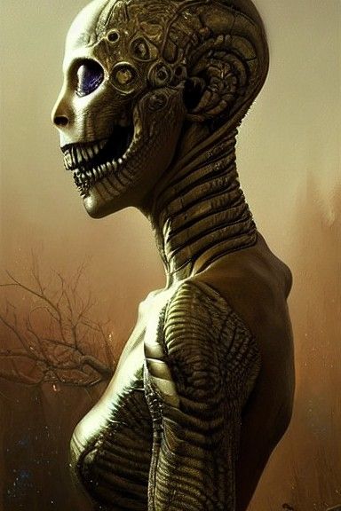 Intricate Alien DJ Fantasy Digital Painting