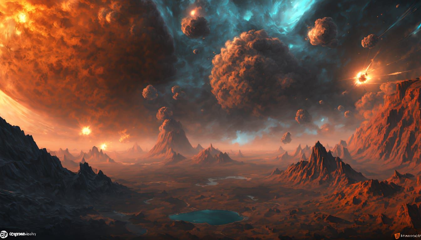 Supernova Explosion in Deep Space Concept Art