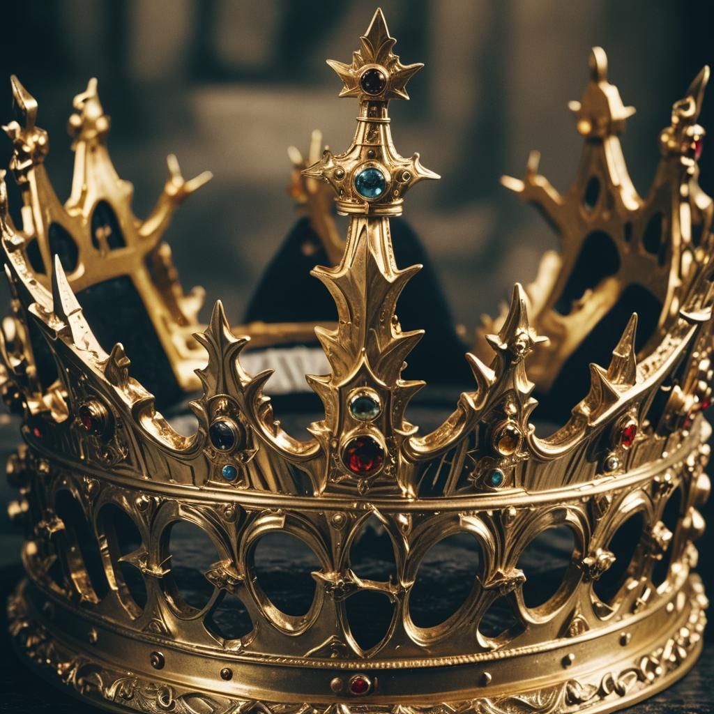 Gold King's Crown in Cinematic Style