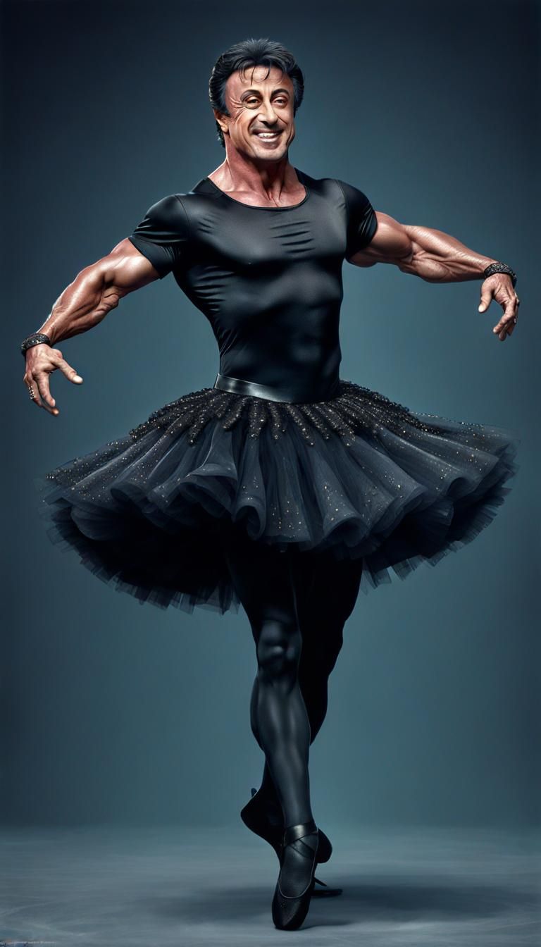 Sylvester Stallone in a Gothic ballerina outfit