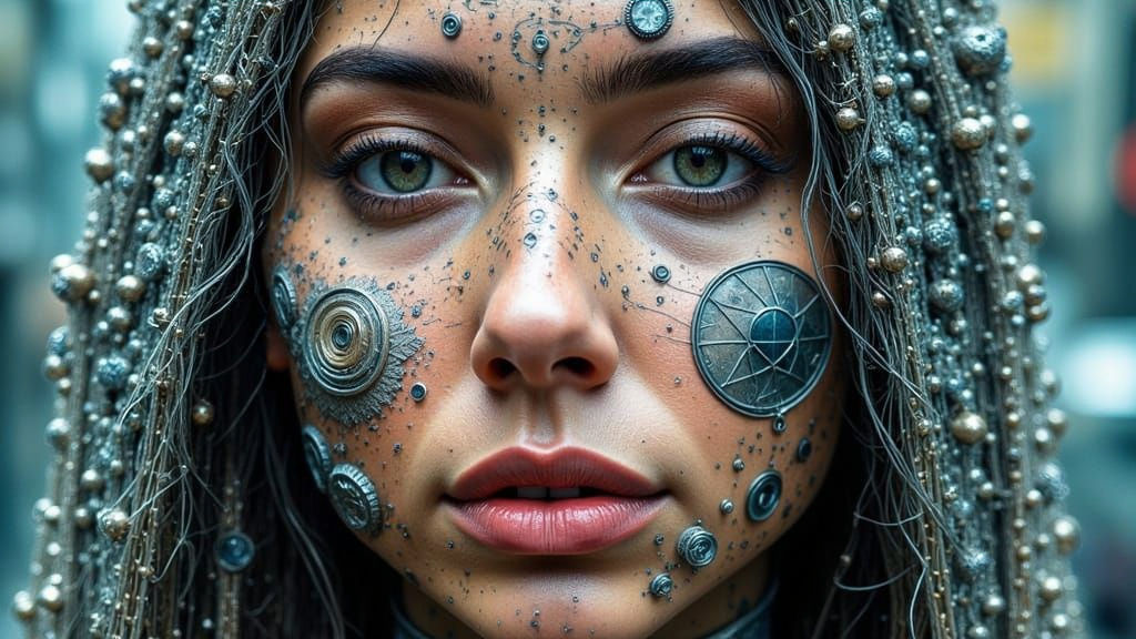 Surreal Goddess in Ethereal Landscape