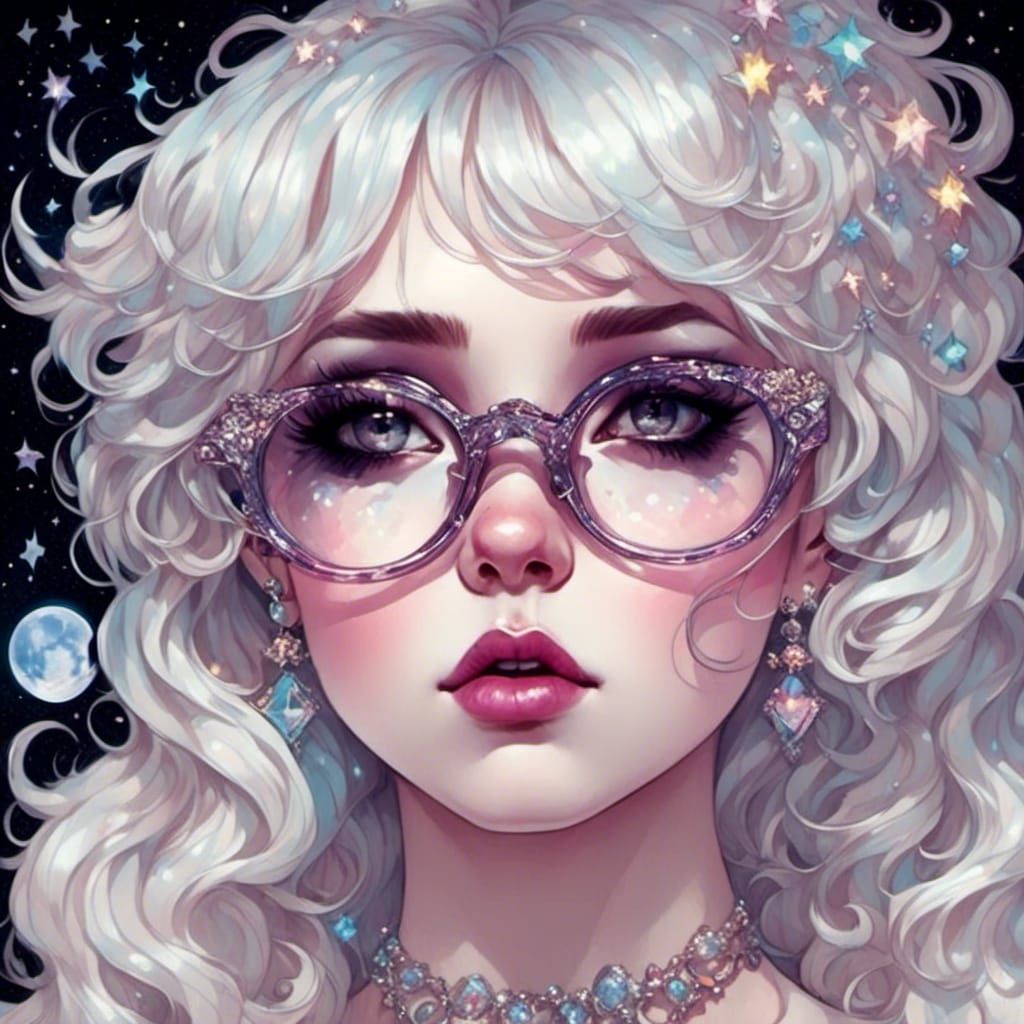 Ethereal Emo Witch Goddess in Goth Style