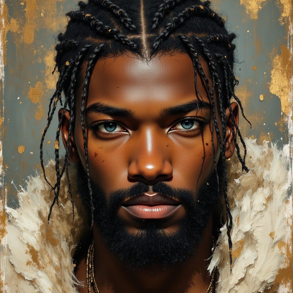 Handsome Warrior God Portrait in Studio Photography