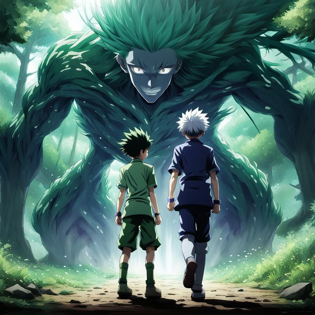 Hunter x Hunter - Gon and Killua facing an epic villain
