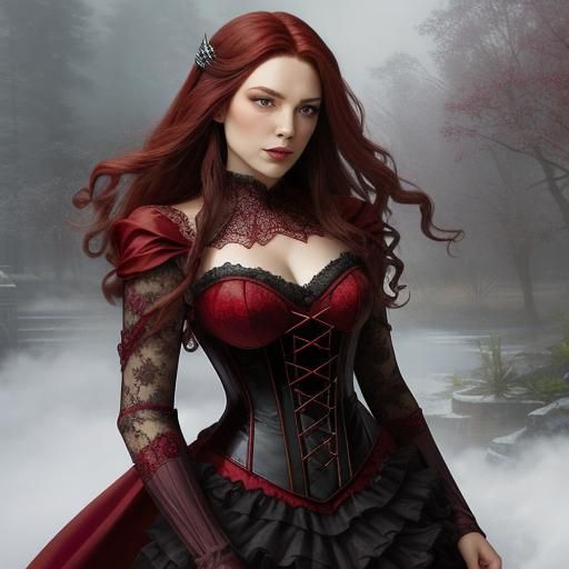 Scarlet Witch in Ethereal Fantasy Style