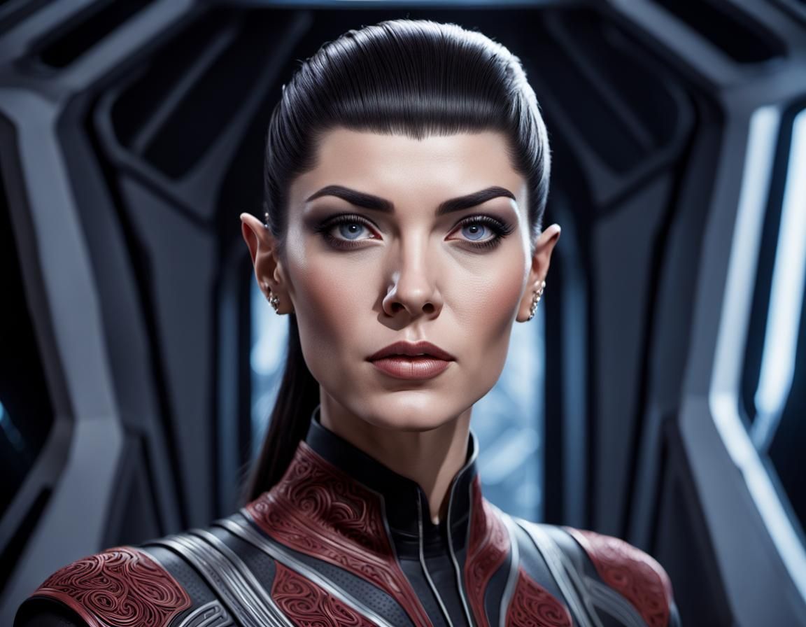 Detailed Vulcan Woman Portrait on Starship