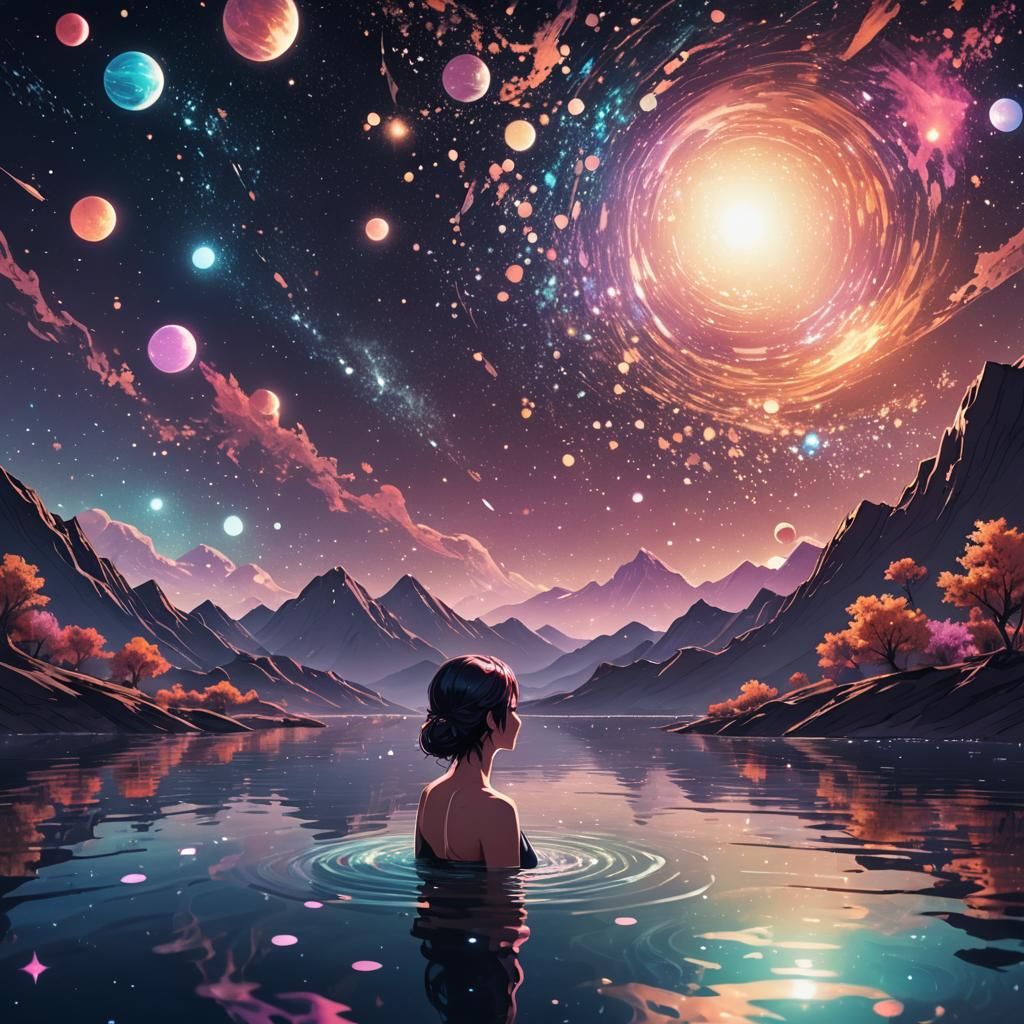 Cosmic Dreamscape: Bathing in a Lake of Stars