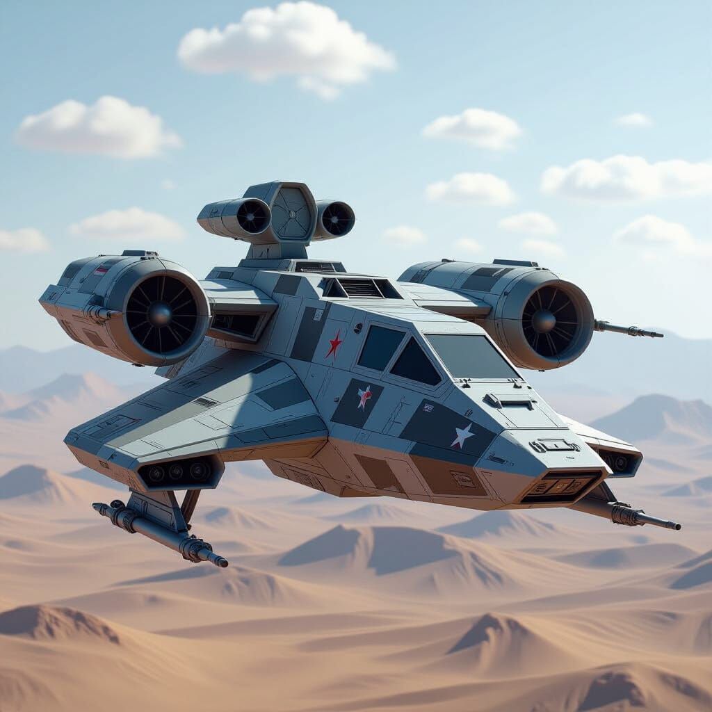 Realistic Military Dropship in Star Wars Style