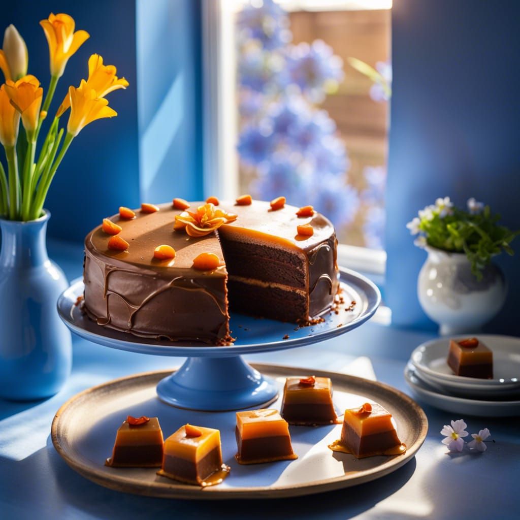 Chocolate Caramel Cake and Salted Caramel Fudge