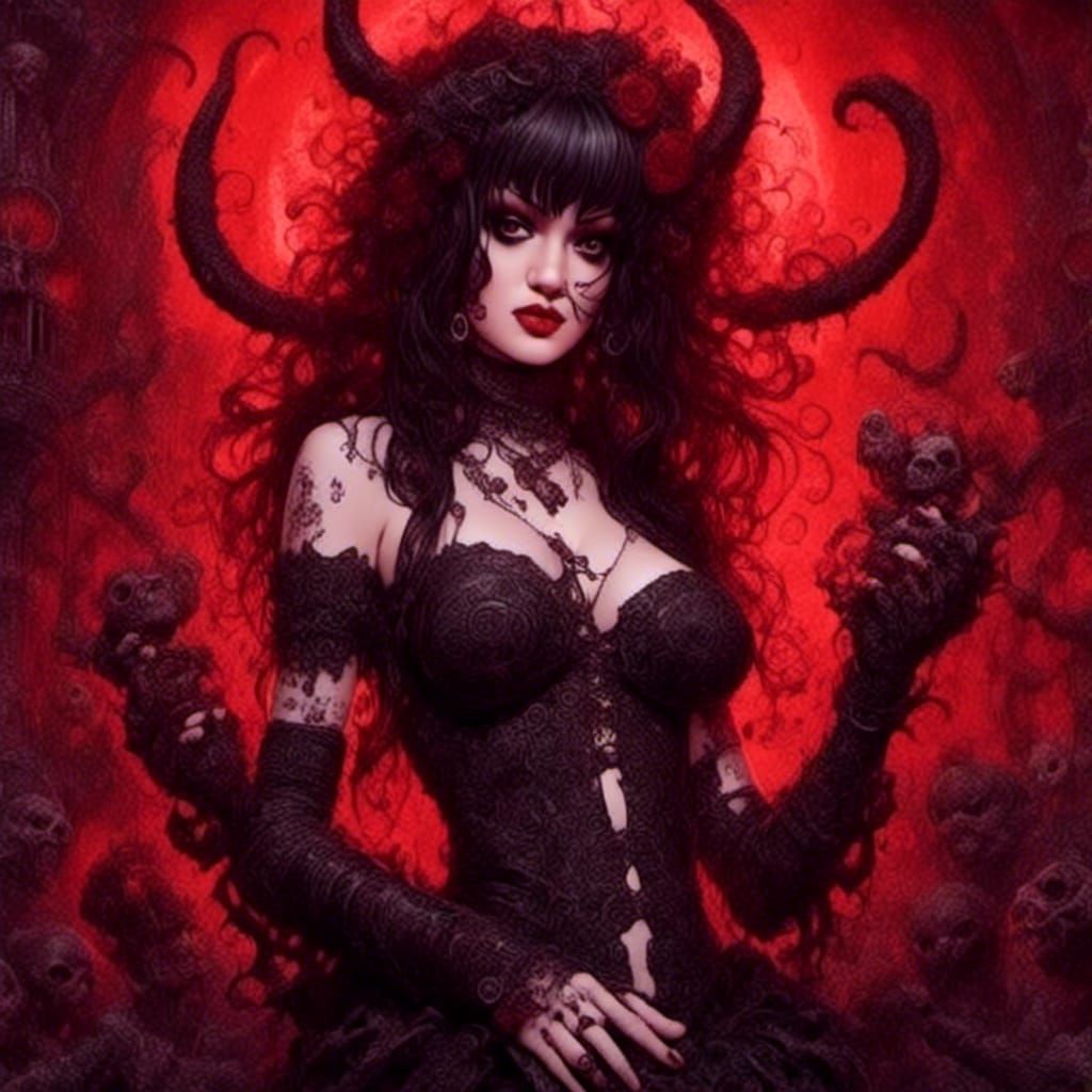 Gates of Hell in Rococo-Horrorcore Style