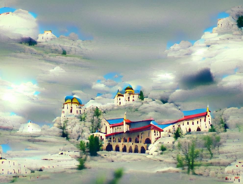 Monastery in Remote Landscape