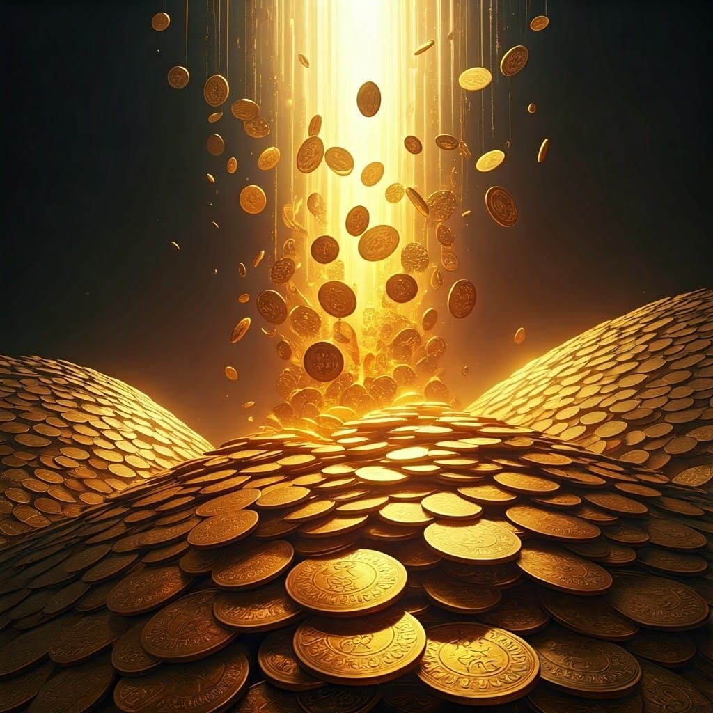 Golden Realm Unfolds in Vibrant Fantasy Scene