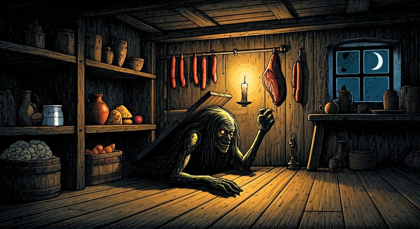Eldritch Troll Emerges in Medieval Kitchen