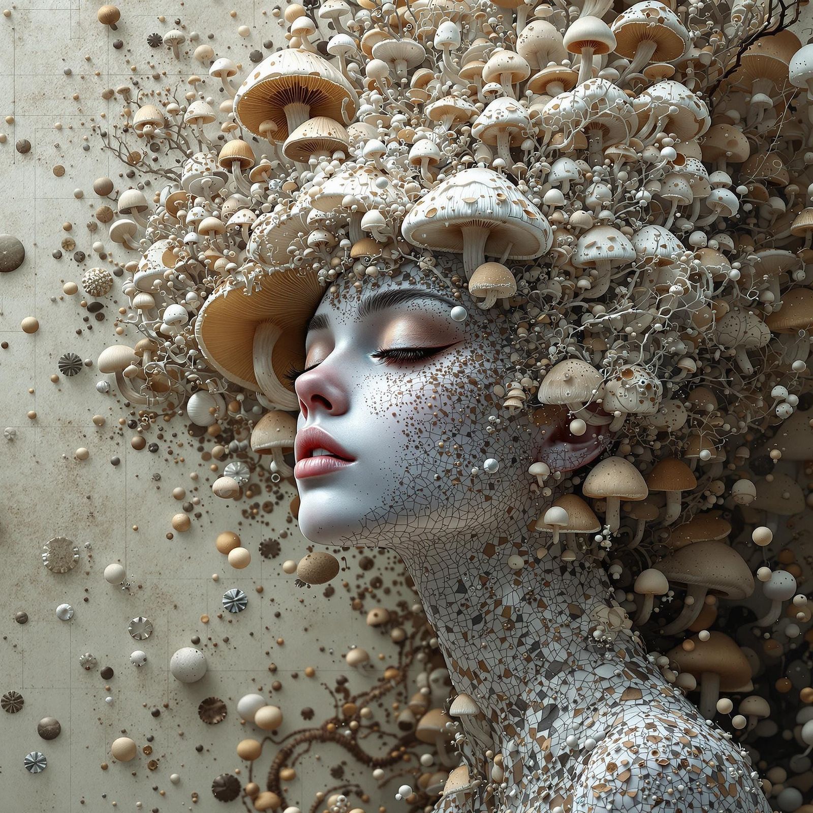 Fungal Fantasy: Geometric Dreamscape