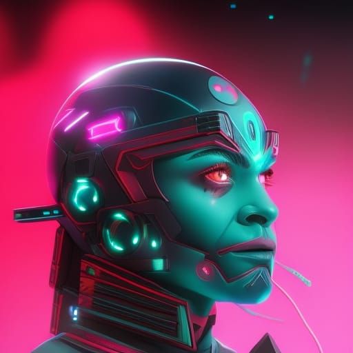 Gumball as a Cyberpunk Warrior