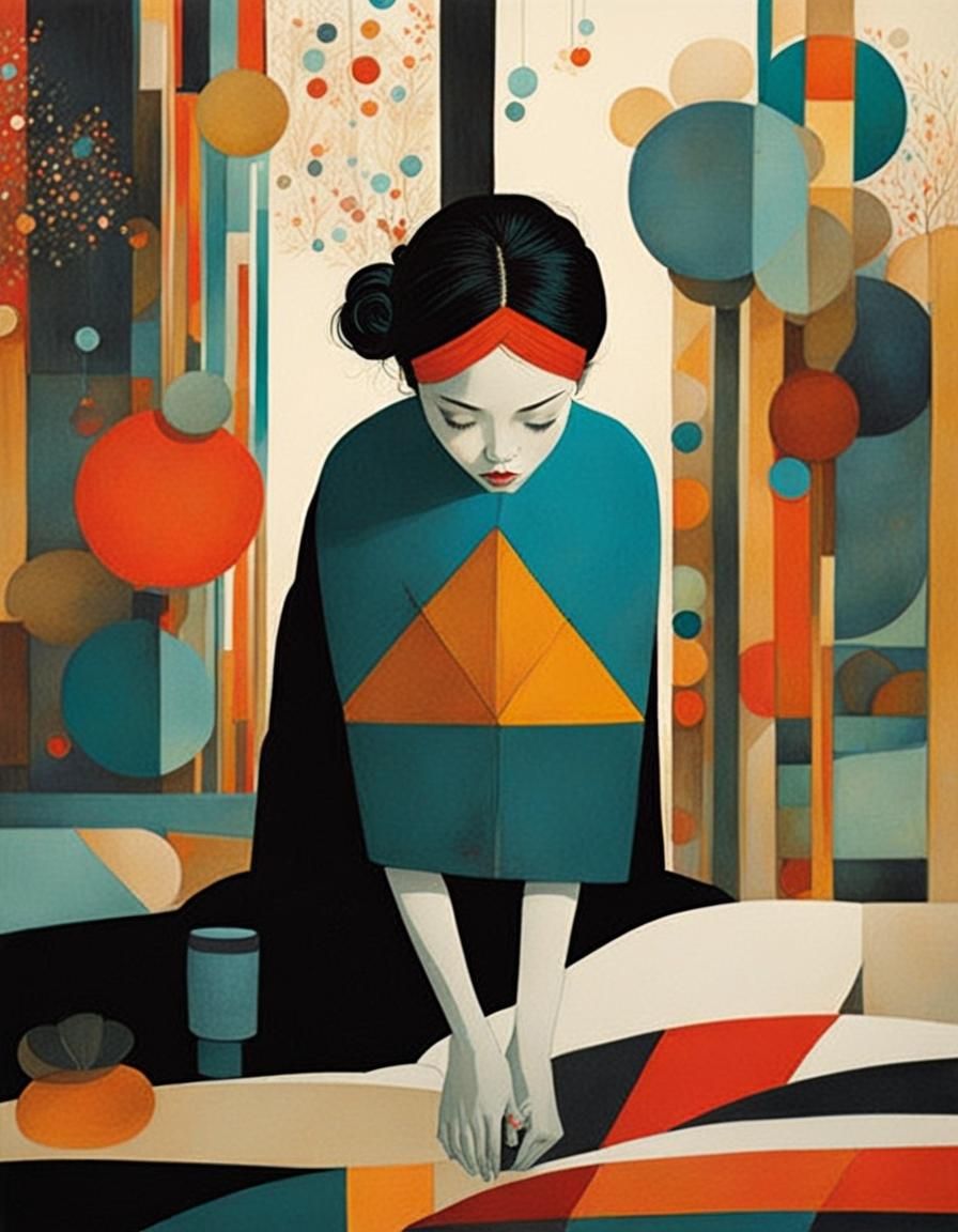 Surreal Celestial Being Emerges from Cosmic Nebula