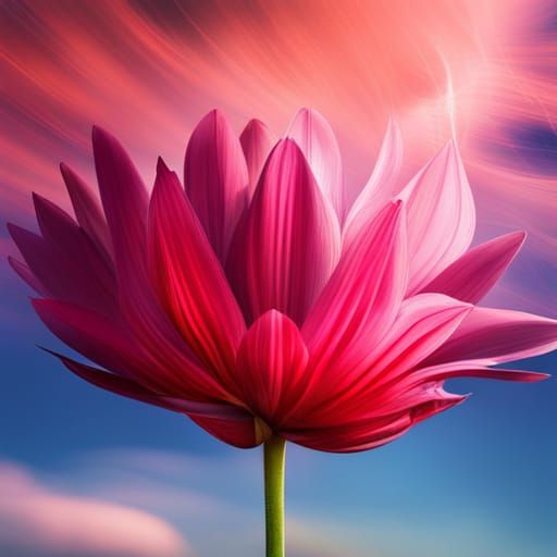 Hyperrealistic Macro Photo of a Colorful Tulip