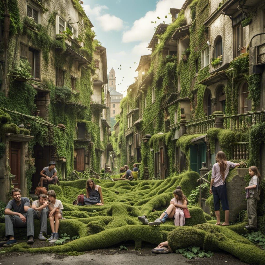 Overgrown City: Nature's Peaceful Takeover