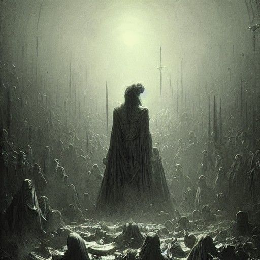 Terrifying Abomination in Gothic Horror Style