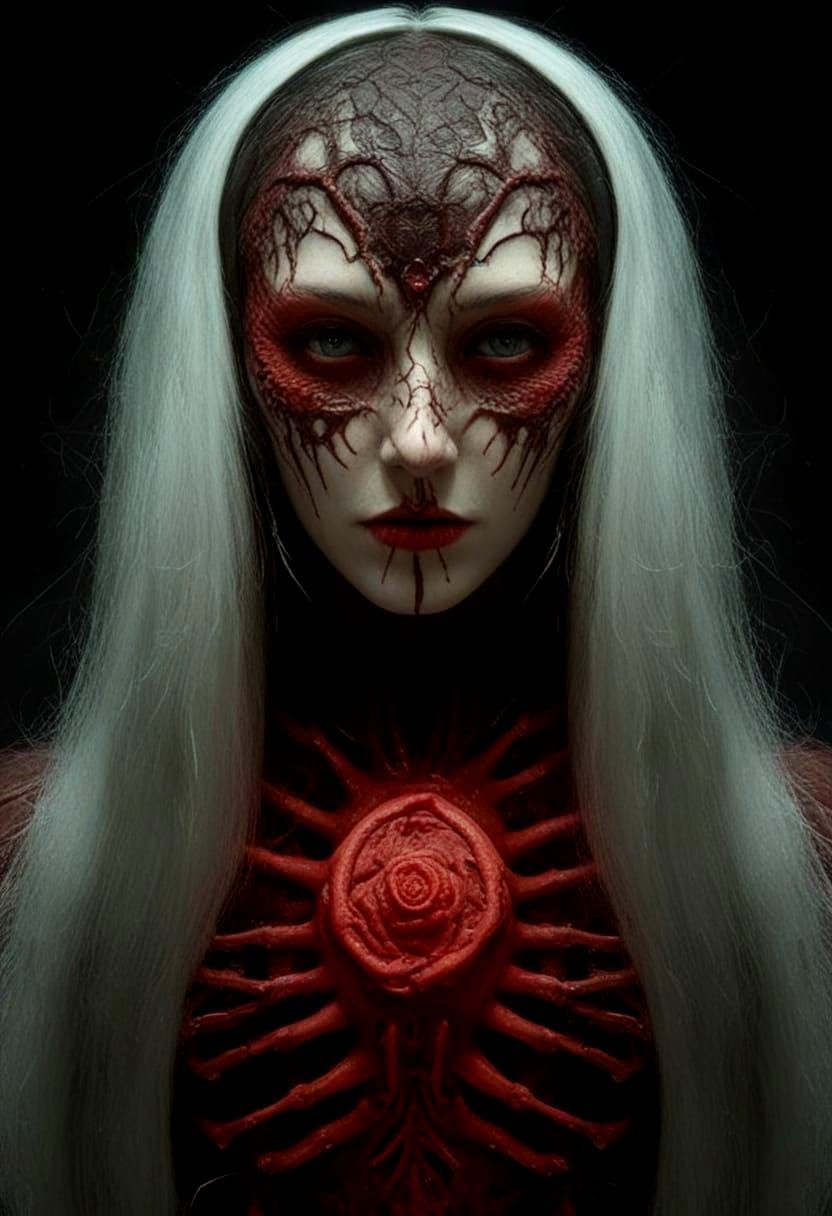 Dark Horror AI Image: Minimalist Composition